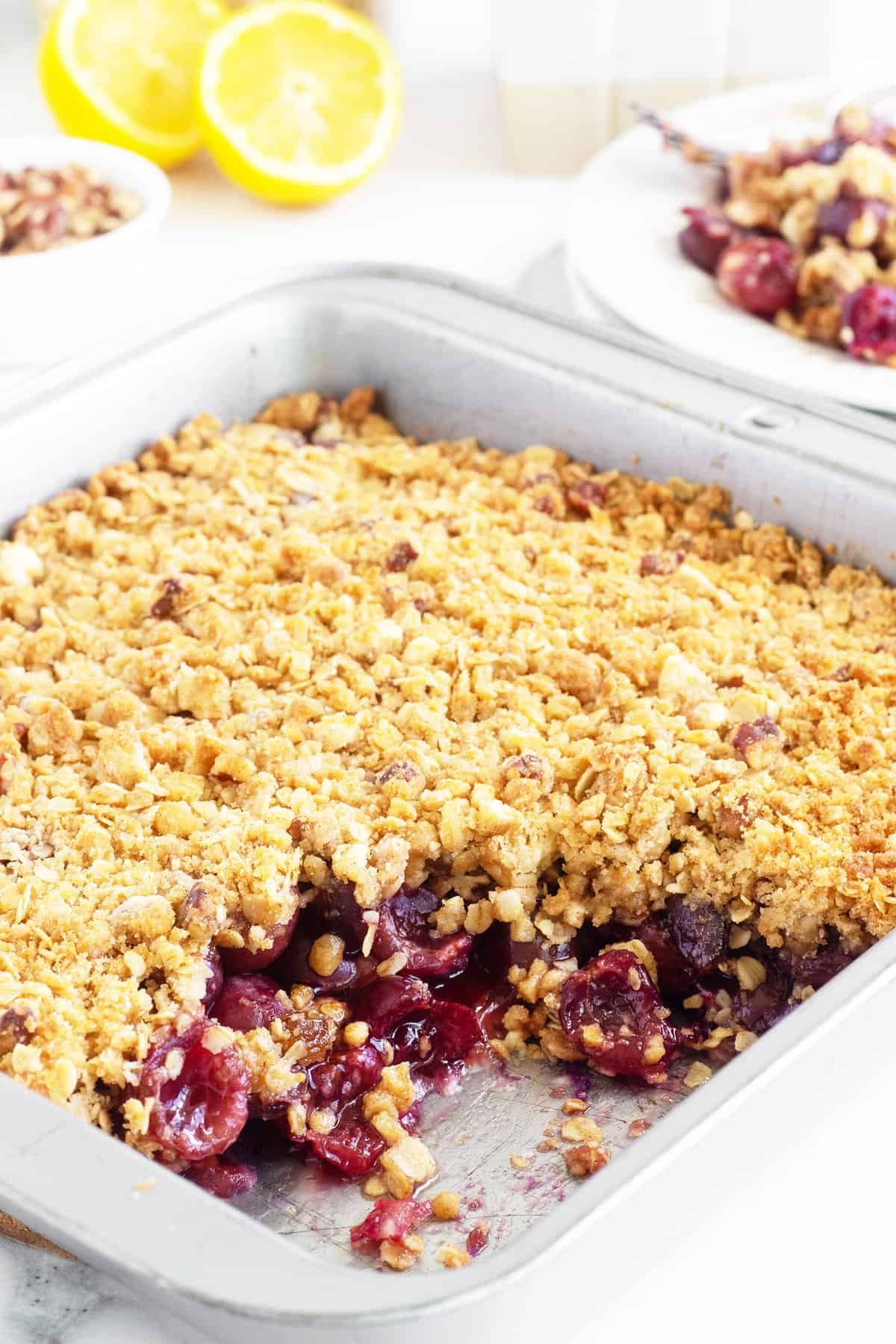 Easy Cherry Crisp The Kitchen Magpie