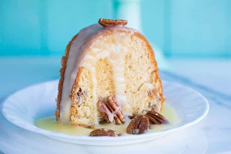 Pecan Butter Rum Cake Recipe - The Kitchen Magpie