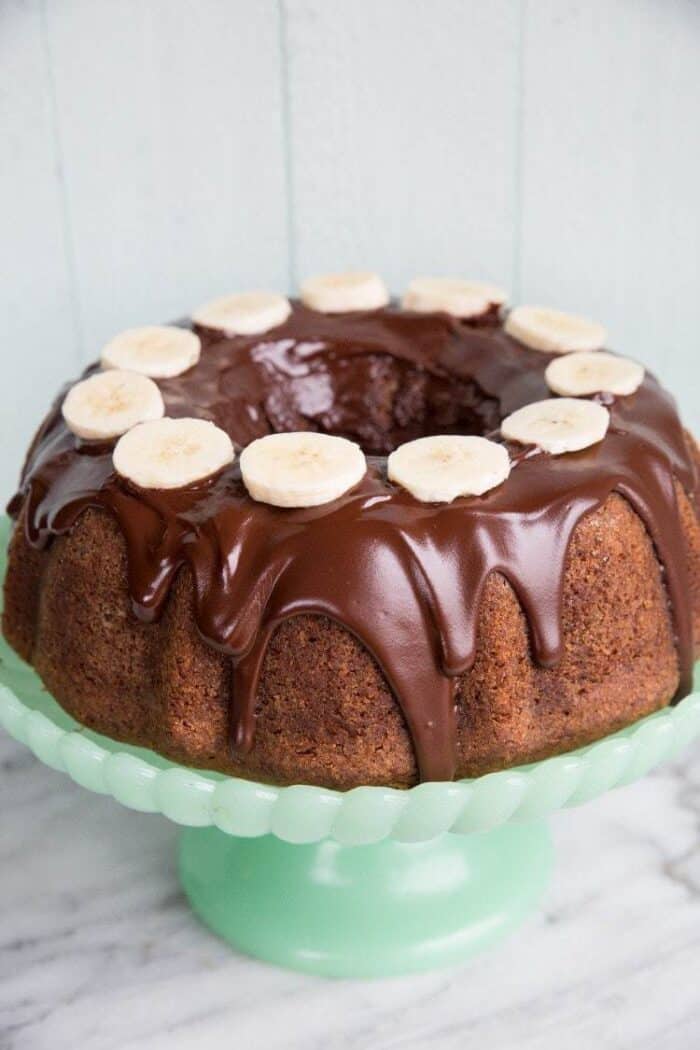 Chocolate Banana Buttermilk Bundt Cake - The Kitchen Magpie