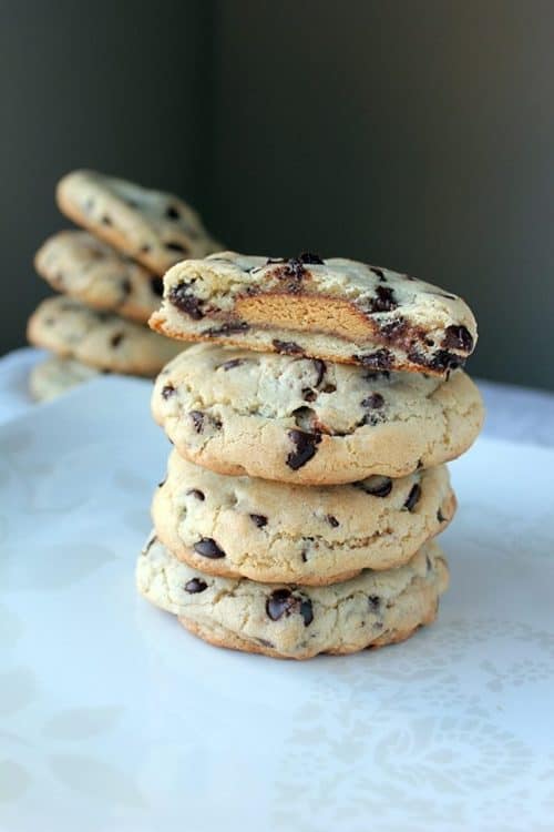 The Perfect Stuffed Chocolate Chip Cookie Recipe - The Kitchen Magpie