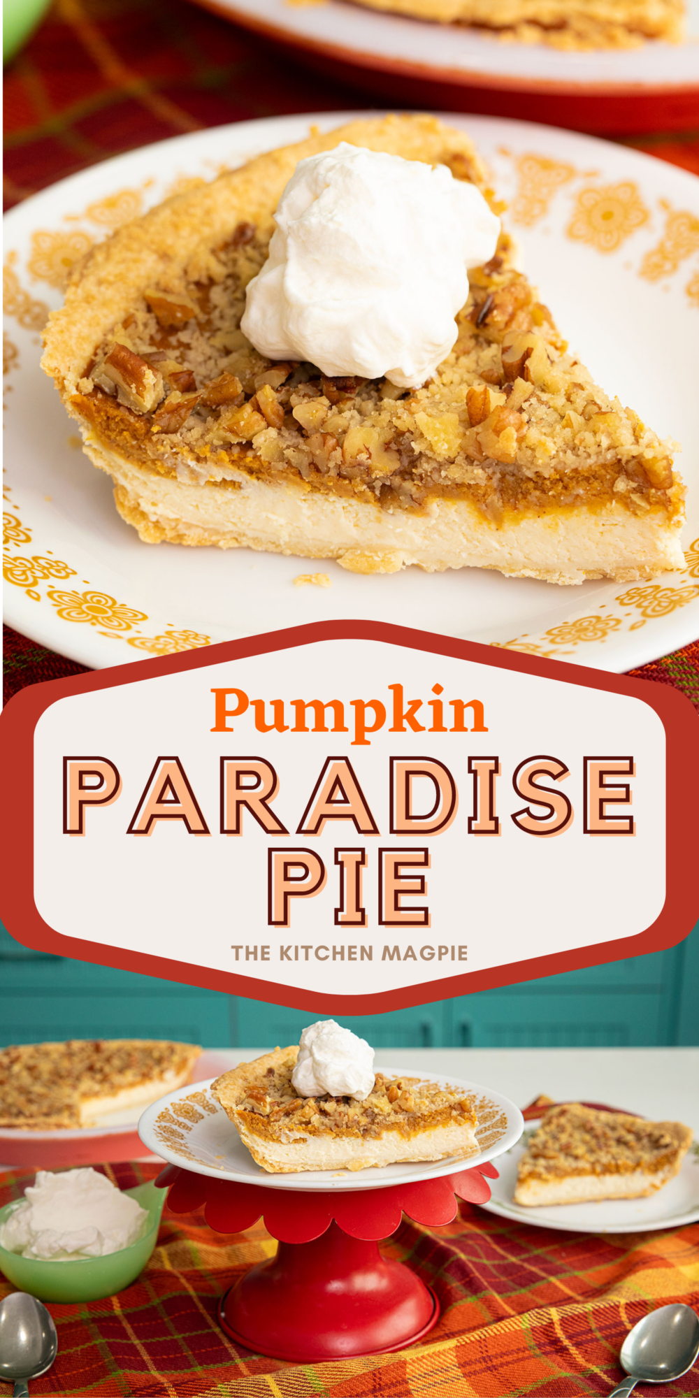How to make old fashioned Pumpkin Paradise Pie with a crumble pecan struesel topping! This is a great twist on classic pumpkin pie.