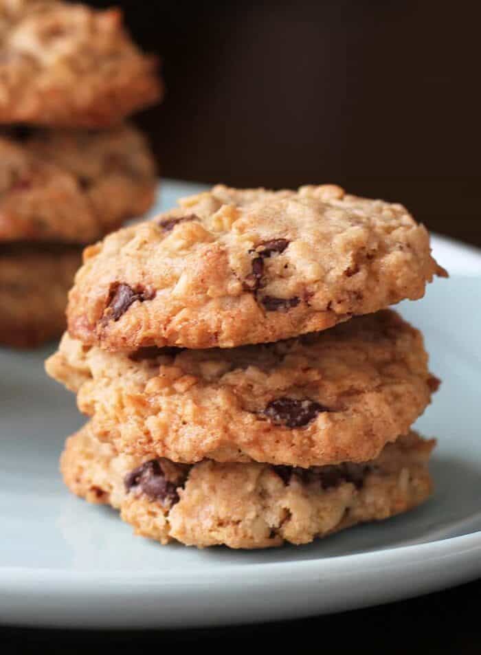Pecan Coconut Oatmeal Chocolate Chip Cookies Recipe The Kitchen Magpie