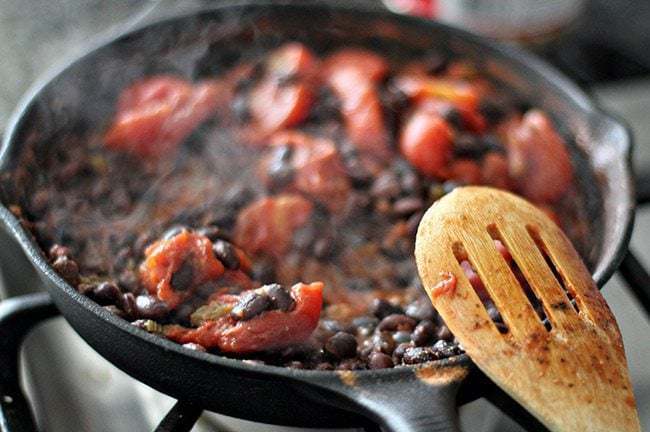 Mexican Breakfast Skillet with Refried Beans - SueBee Homemaker