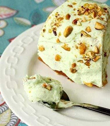 Close up of Pistachio Pudding Buttercream Frosting
