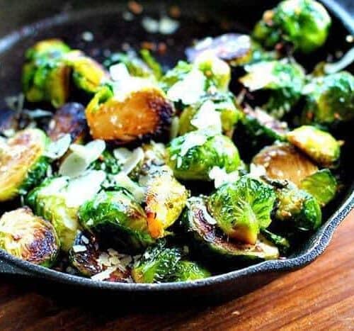 Roasted Garlic Parmesan Brussels Sprouts