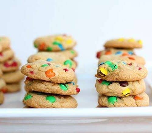 Mini M&M Cookies - Two Sisters