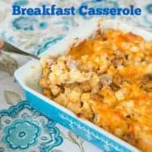 Cheesy Mushroom & Sausage Breakfast Casserole