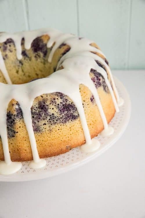 Blueberry Lime Bundt Cake - The Kitchen Magpie
