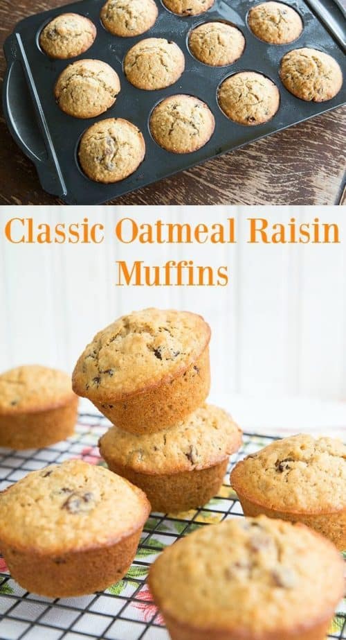 Oatmeal Raisin Muffins - The Kitchen Magpie