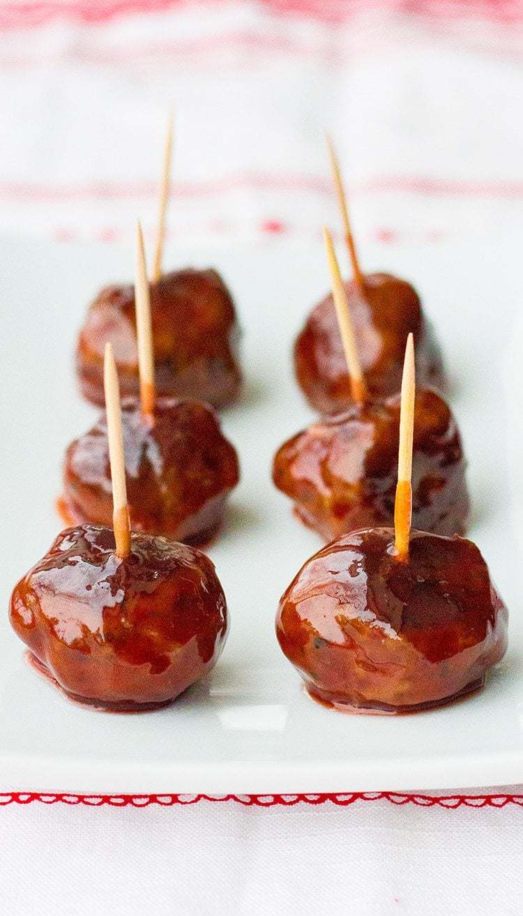 Grape Jelly Meatballs - The Kitchen Magpie