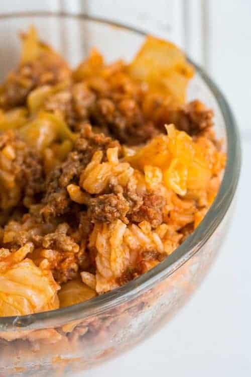 Lazy Cabbage Roll Casserole - The Kitchen Magpie