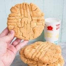 Giant Double Peanut Butter & White Chocolate Chunk Cookies