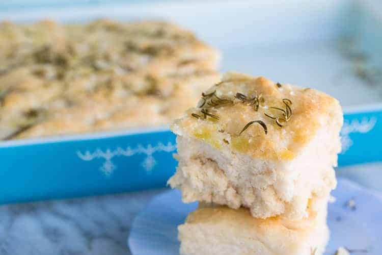 Easy Rosemary Focaccia Bread (No-Knead Recipe)