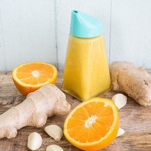 Homemade Ginger Sesame Citrus Salad Dressing - The Kitchen Magpie