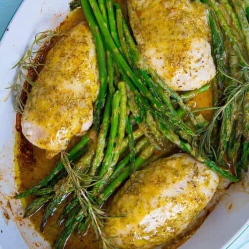 Rosemary Lemon Chicken & Asparagus Dinner - The Kitchen Magpie