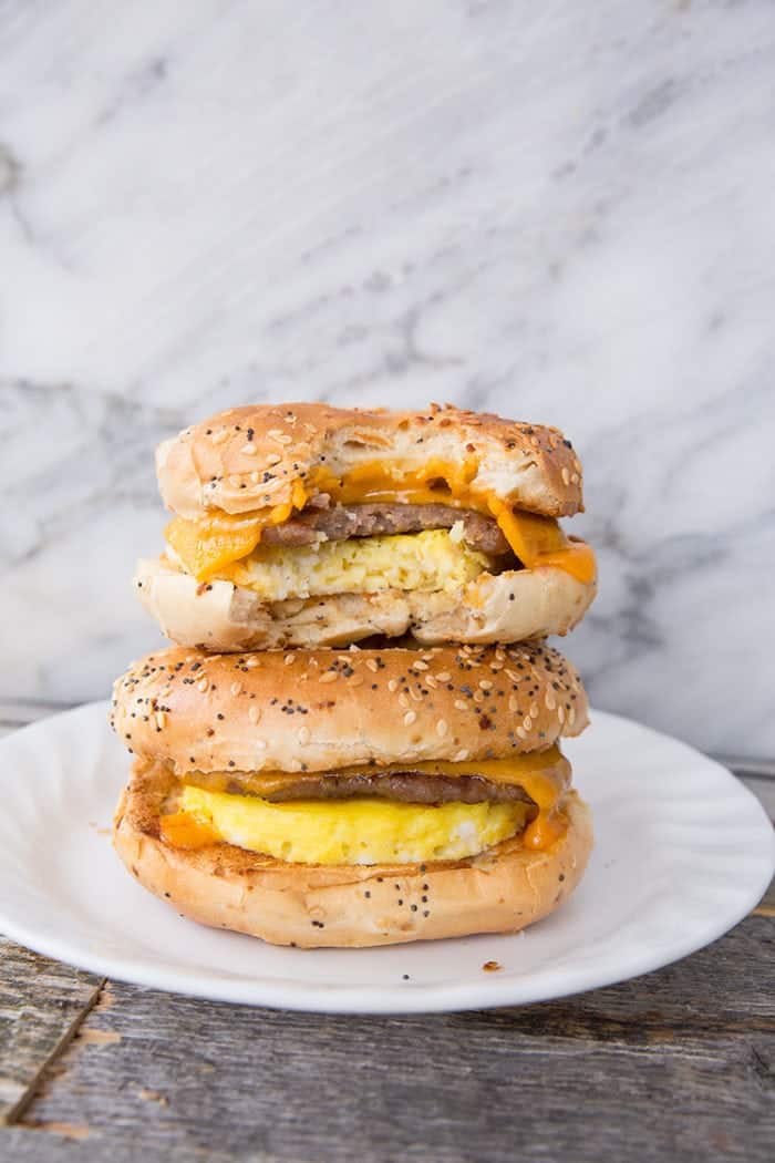 Sausage Breakfast Sandwich with Egg and Cheese - Wooed By The Food