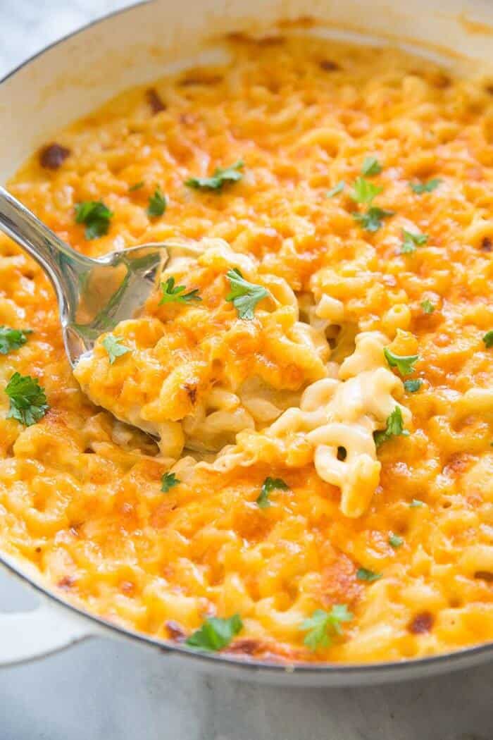 Creamy Three Cheese Skillet Mac and Cheese - The Kitchen Magpie