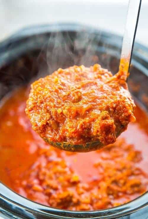 Slow Cooker Bolognese Sauce - The Kitchen Magpie