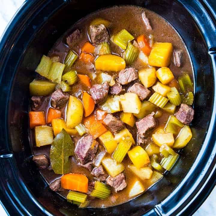 Simple And Delicious Crock Pot Beef Stew Recipe - The Kitchen Magpie