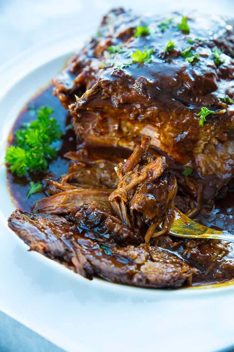 Root Beer BBQ Slow Cooker Brisket - The Kitchen Magpie