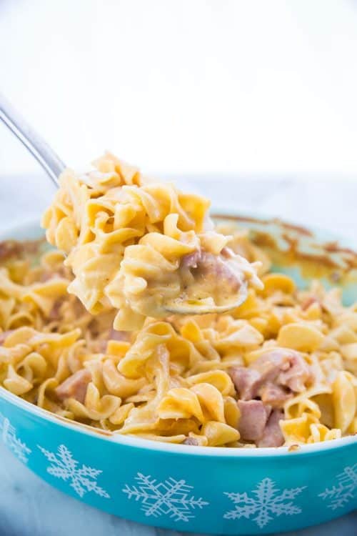 Creamy Ham and Noodle Casserole - The Kitchen Magpie