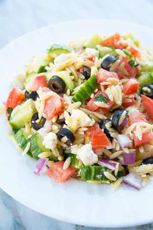 Greek Orzo Salad The Kitchen Magpie