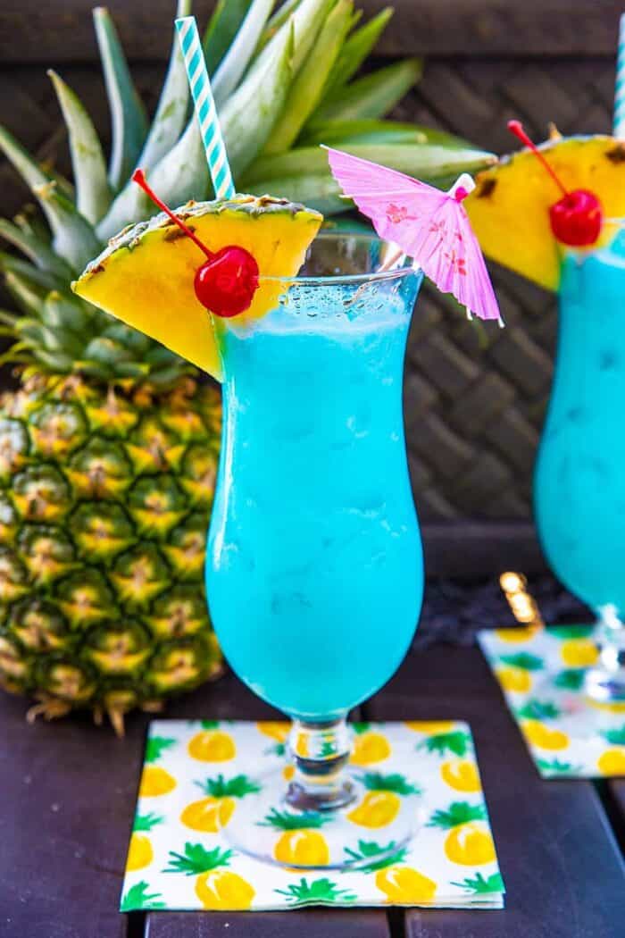 The Blue Hawaiian Cocktail - The Kitchen Magpie