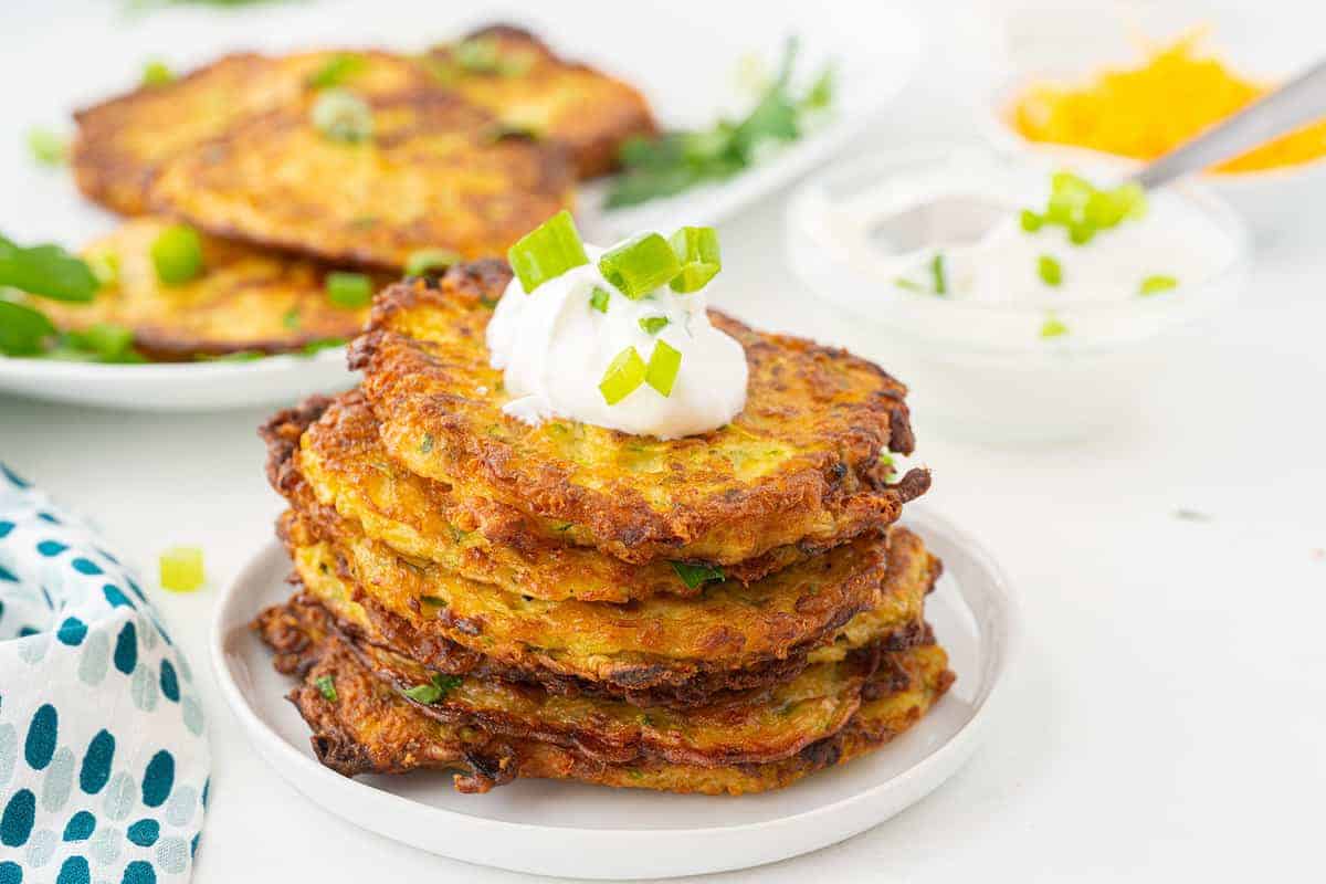 Crispy Zucchini Fritters - The Kitchen Magpie