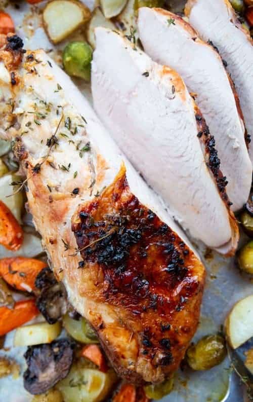 Buttery Herb & Garlic Roast Turkey Breast - The Kitchen Magpie