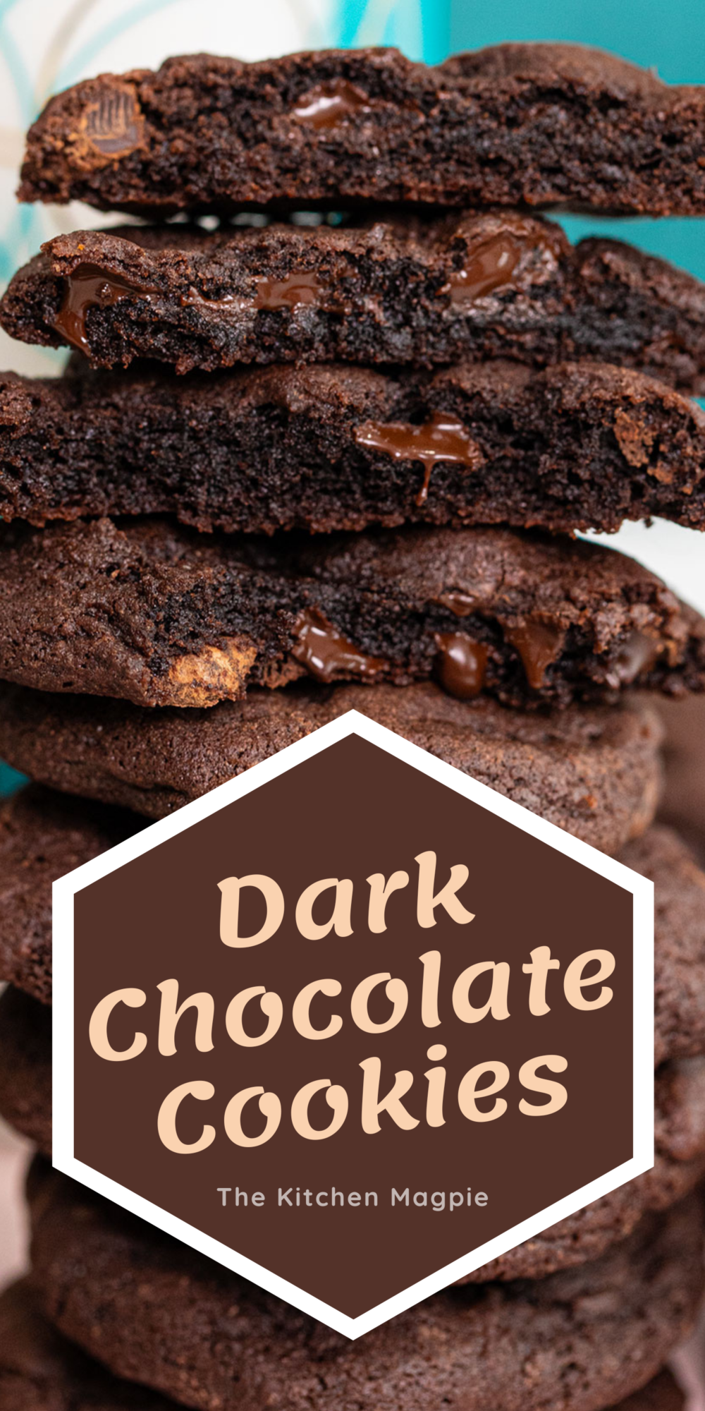 Dark chocolate chunks scattered throughout a soft and chewy cookie creating pockets of chocolate gooey goodness.