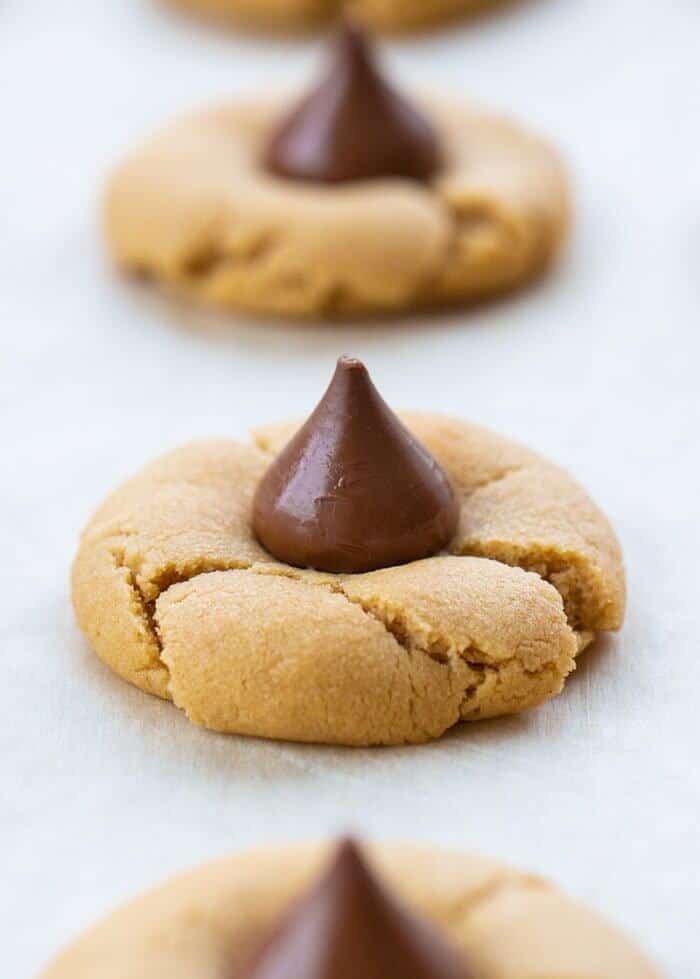 Peanut Butter Blossom Hershey Kiss Cookies The Kitchen Magpie