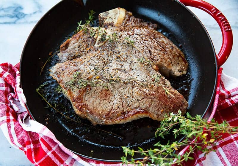 Perfect Pan Seared Porterhouse Steak