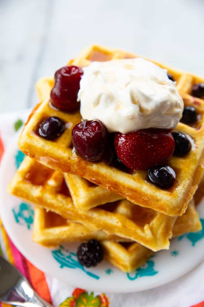 Classic Homemade Belgian Waffle Recipe - The Kitchen Magpie