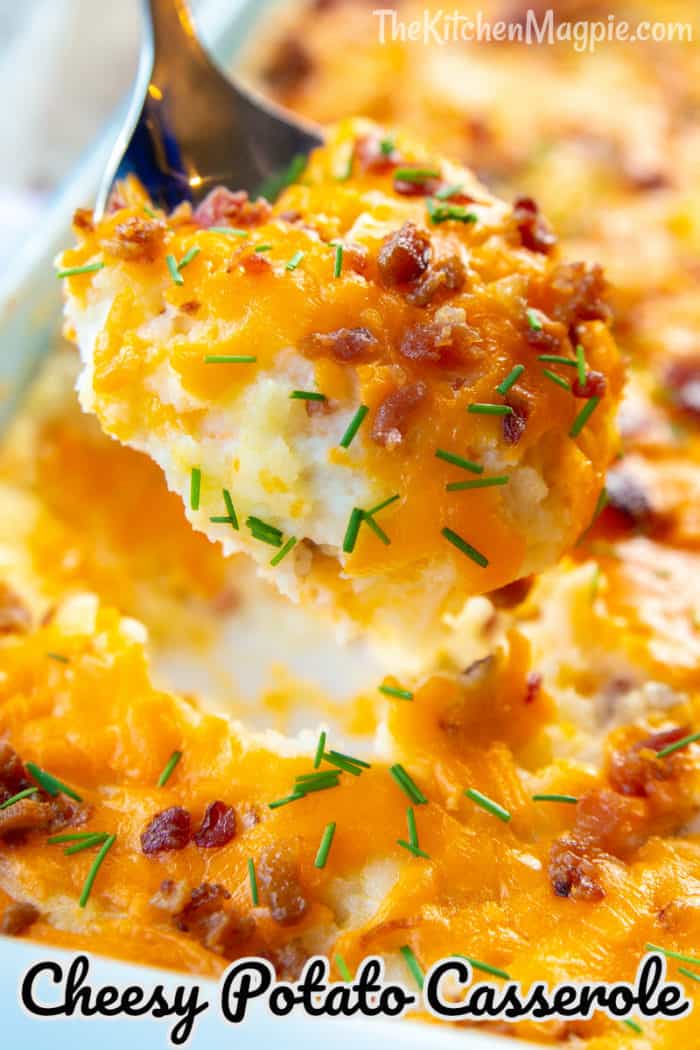 Baked Cheesy Potato Casserole - The Kitchen Magpie