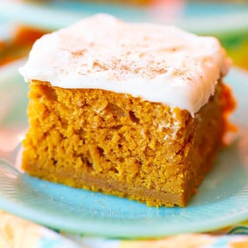 Perfect Pumpkin Bars with Cream Cheese Frosting - The Kitchen Magpie