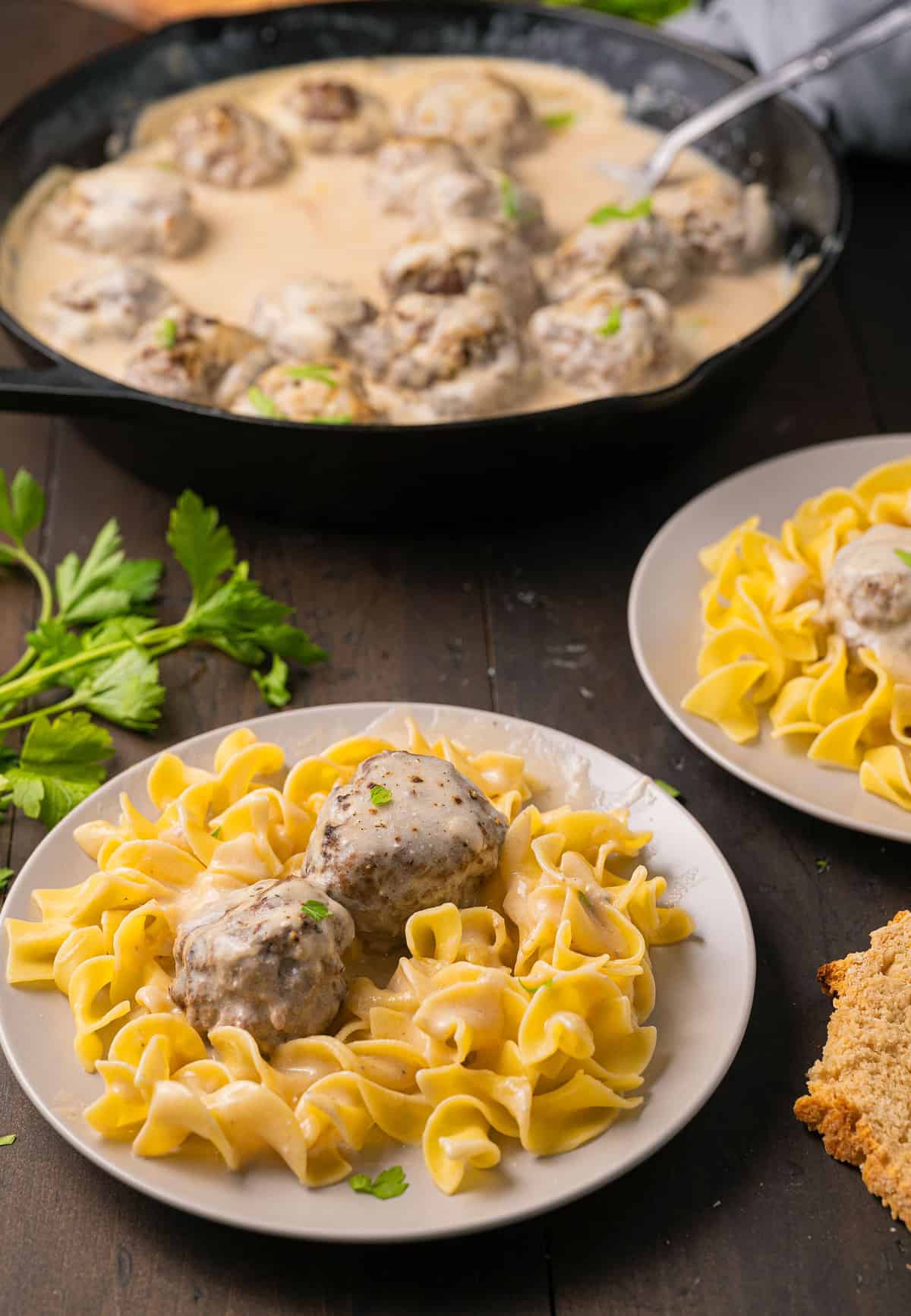 Rich and Creamy Swedish Meatballs - The Kitchen Magpie