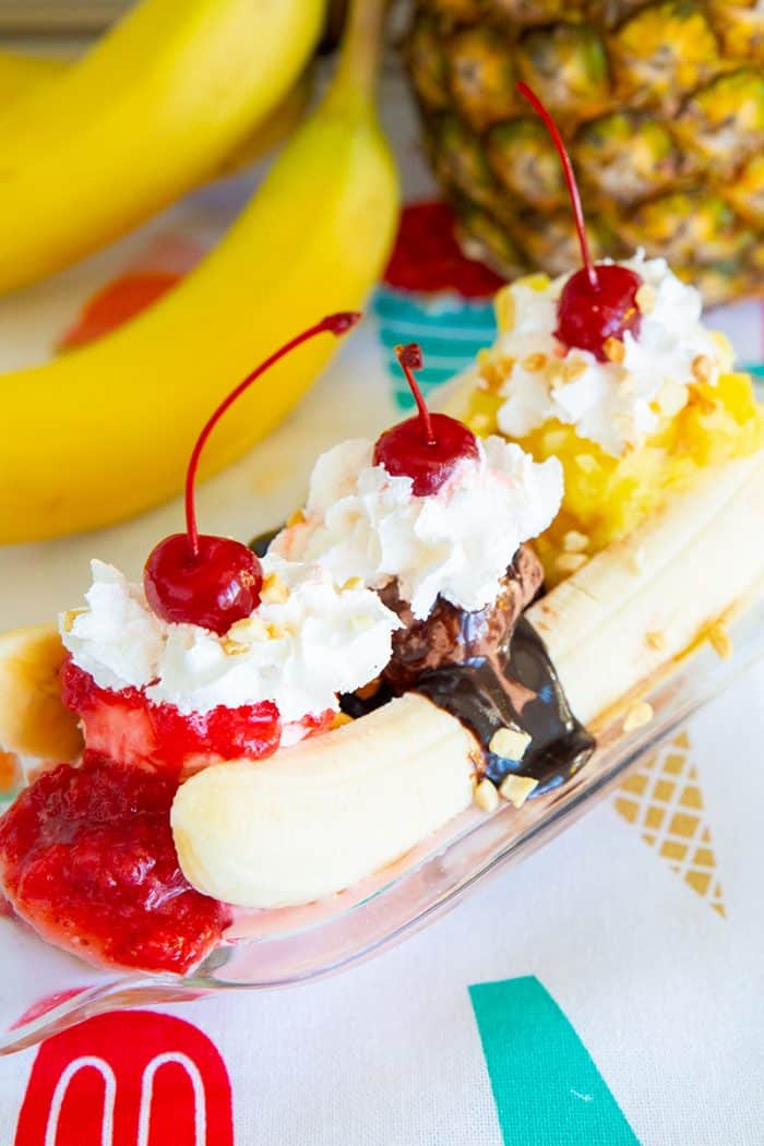 Old Fashioned Ice Cream Banana Split The Kitchen Magpie