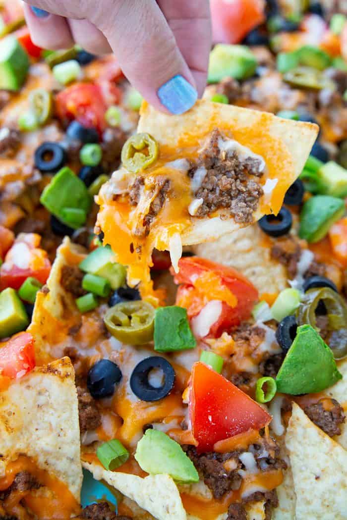 Taco Sheet Pan Nachos - The Kitchen Magpie