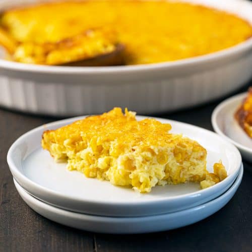 Creamy Corn Pudding - The Kitchen Magpie