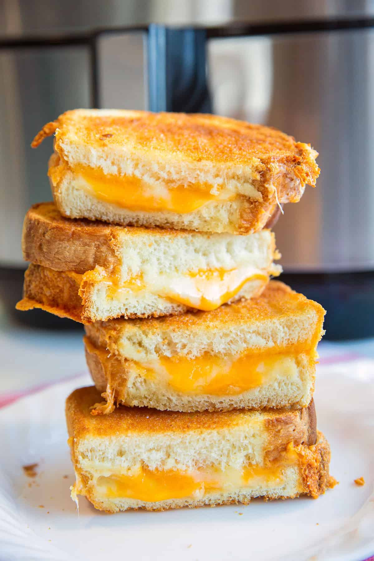 Air Fryer Grilled Cheese Sandwiches - The Kitchen Magpie