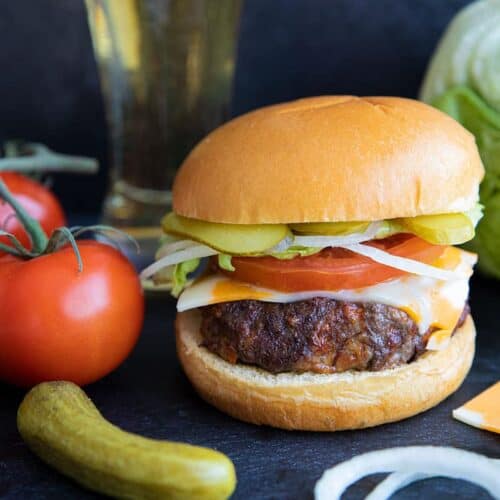 Air Fryer Hamburgers - The Kitchen Magpie