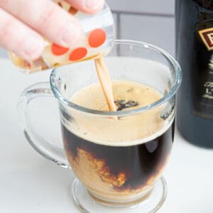 Add the Irish cream to the coffee