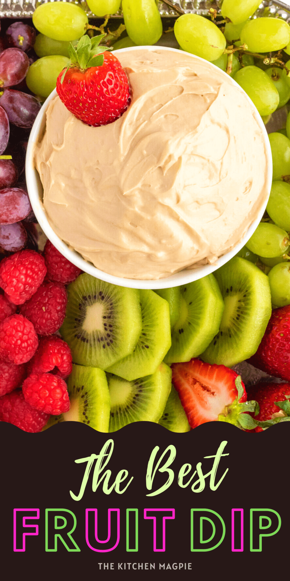 This delicious and easy classic fruit dip is brown sugar and cream cheese based, and is perfect served with a fruit tray or just as a side for fruit snacking!