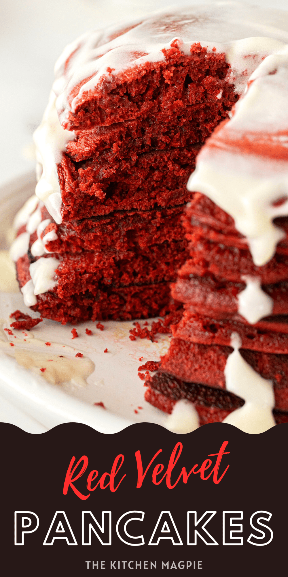 Red Velvet Pancakes - The Kitchen Magpie