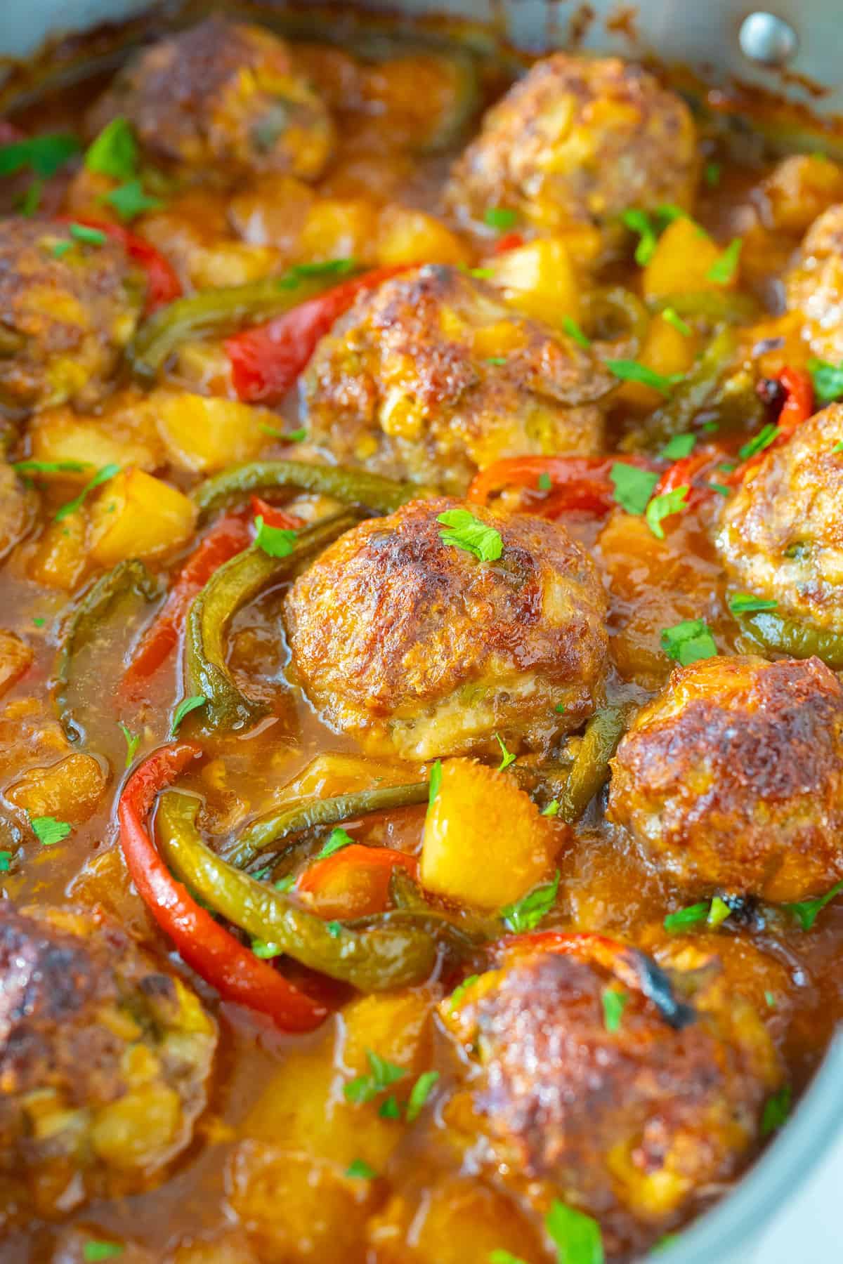 Sweet & Sour Pork Meatballs - The Kitchen Magpie