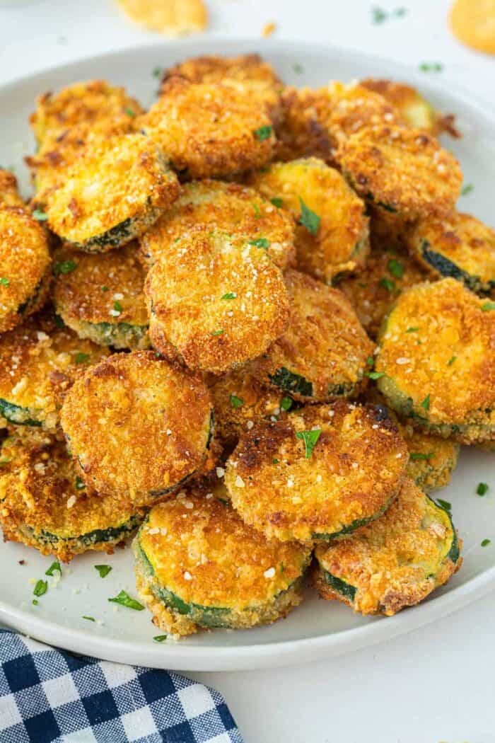 Crispy, Buttery Fried Zucchini - The Kitchen Magpie