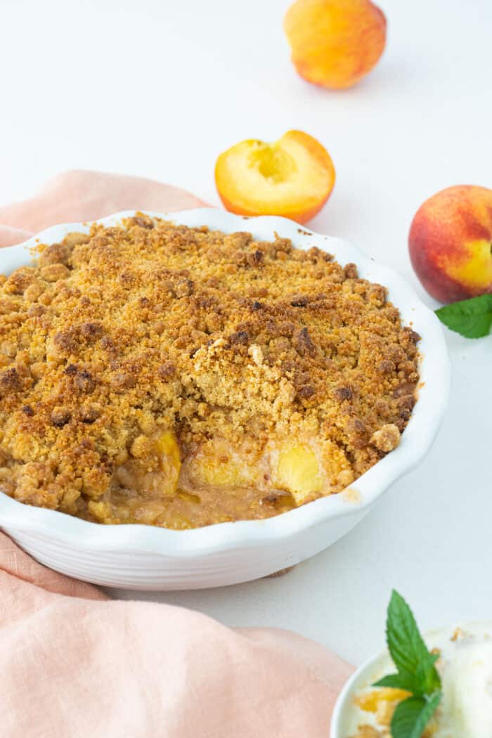 Peach Crumble Recipe The Kitchen Magpie 7937