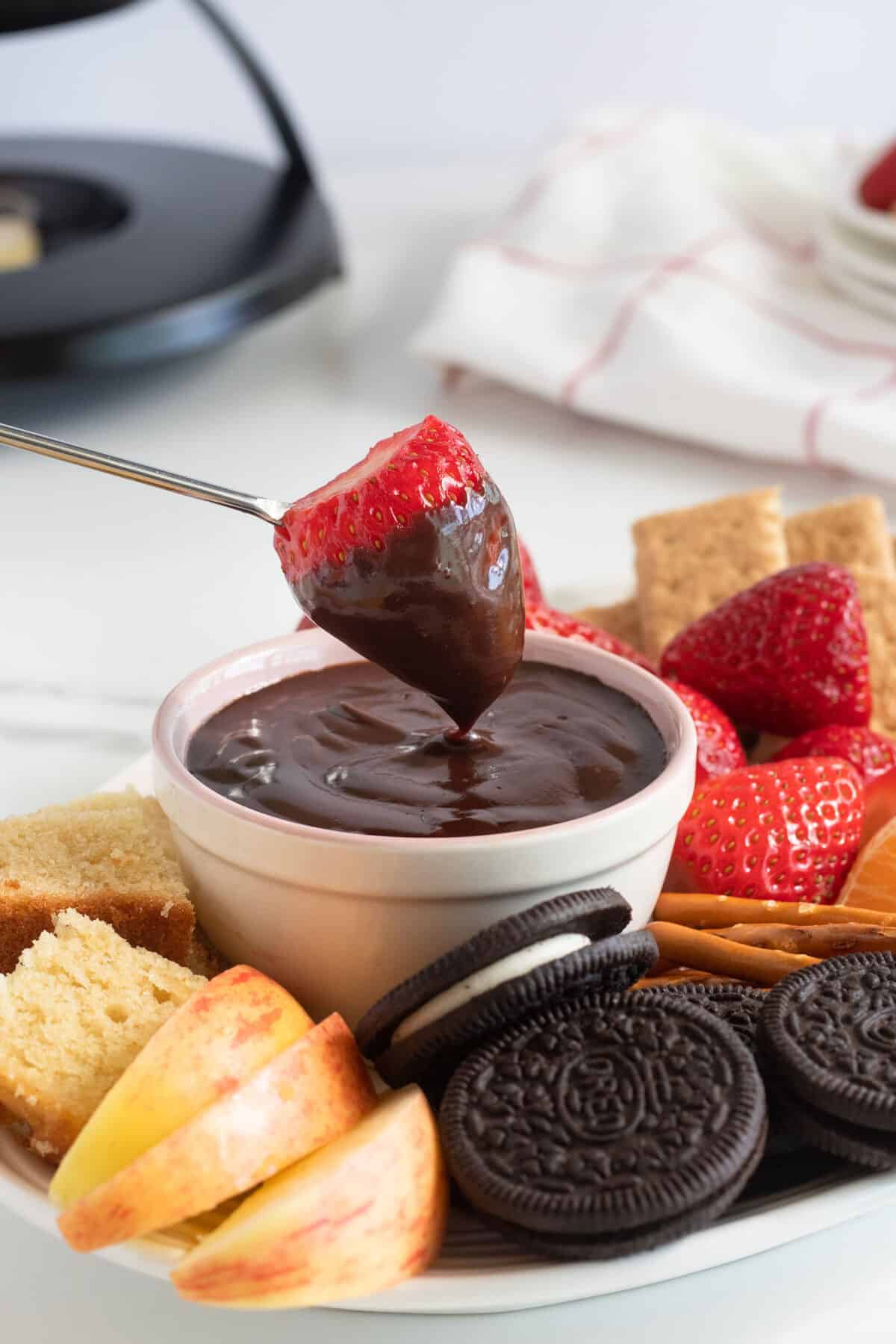 Easy Chocolate Fondue - Made To Be A Momma
