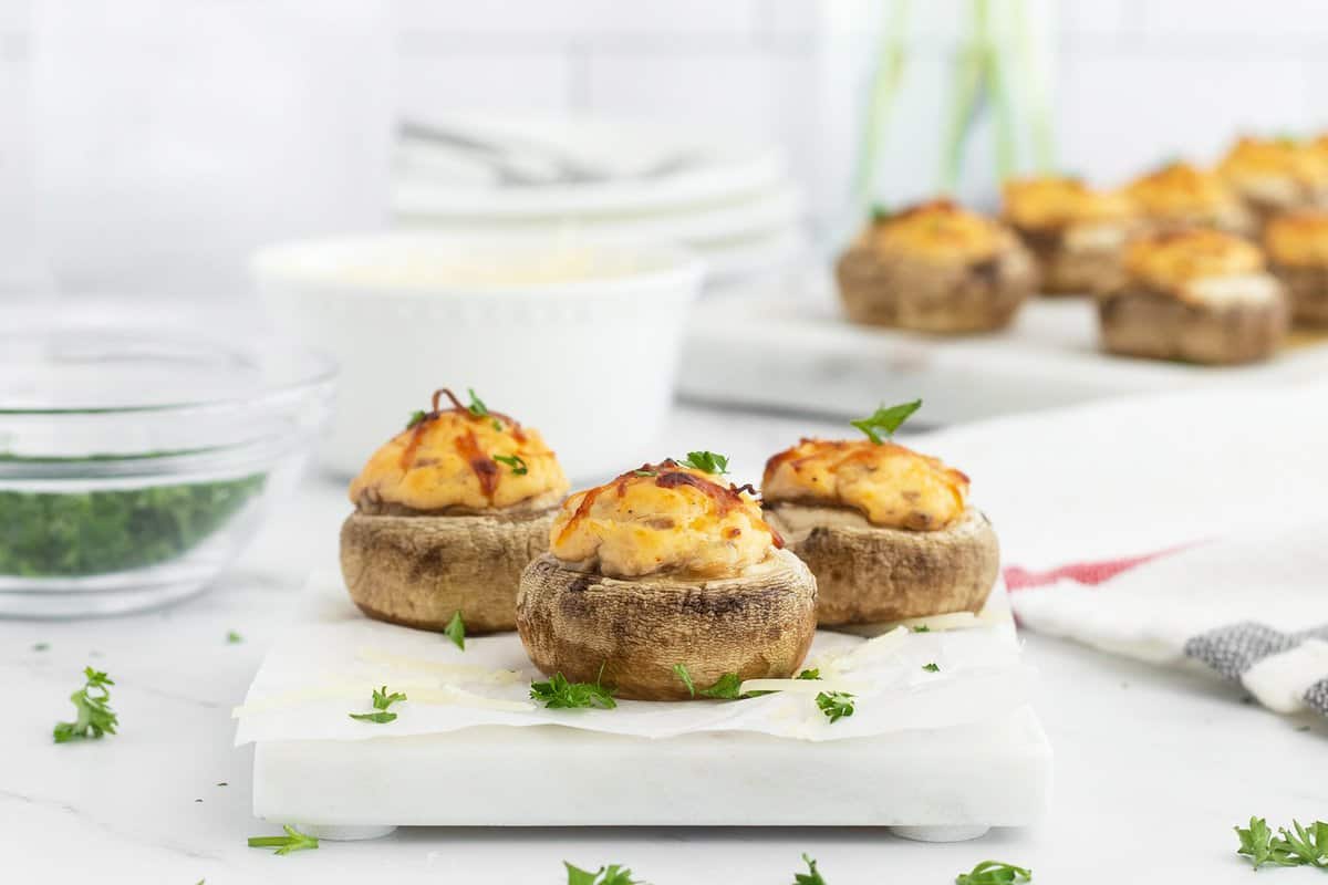 Simply Delicious Stuffed Mushrooms - The Kitchen Magpie