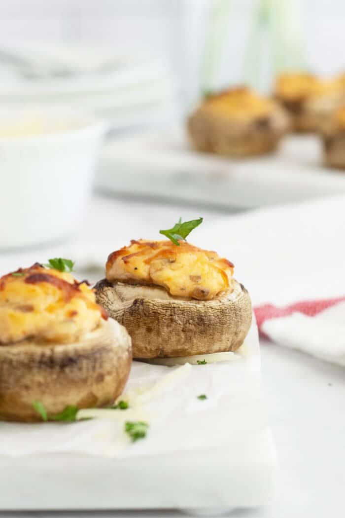 Simply Delicious Stuffed Mushrooms - The Kitchen Magpie